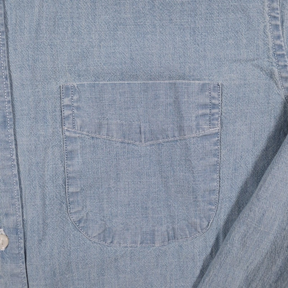J Crew Chambray Shirt Mens M Light Blue Slim Fit Button Down Casual Western - Picture 3 of 11